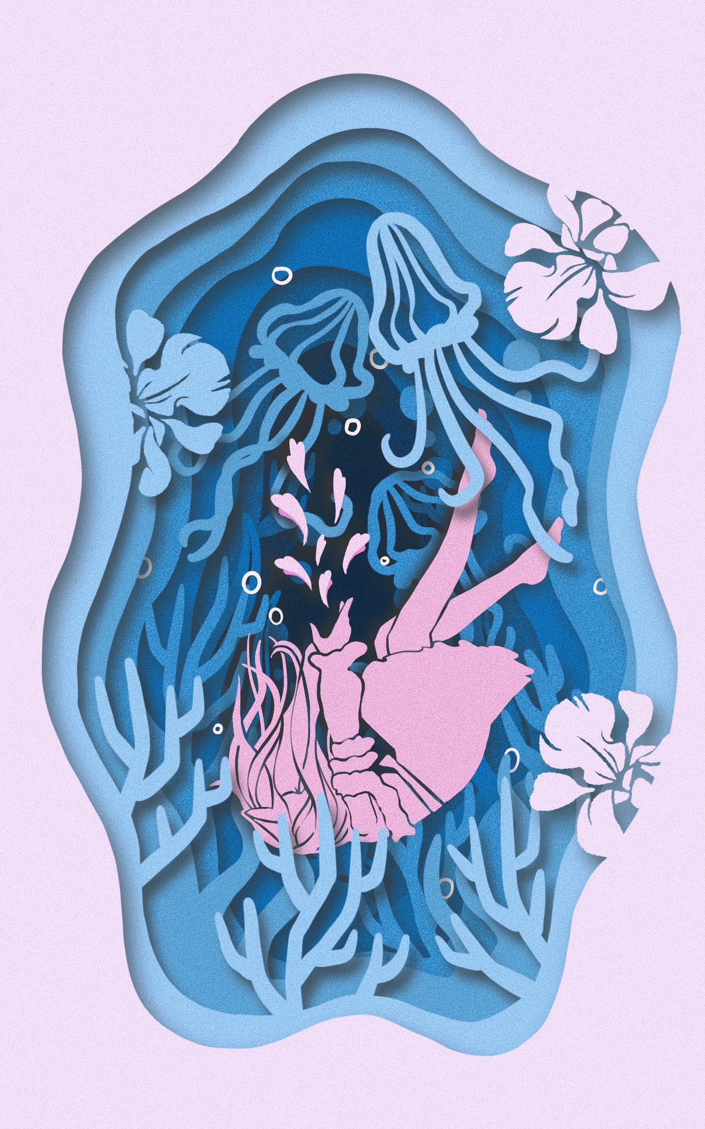 Paper-cut style illustration My Art 1